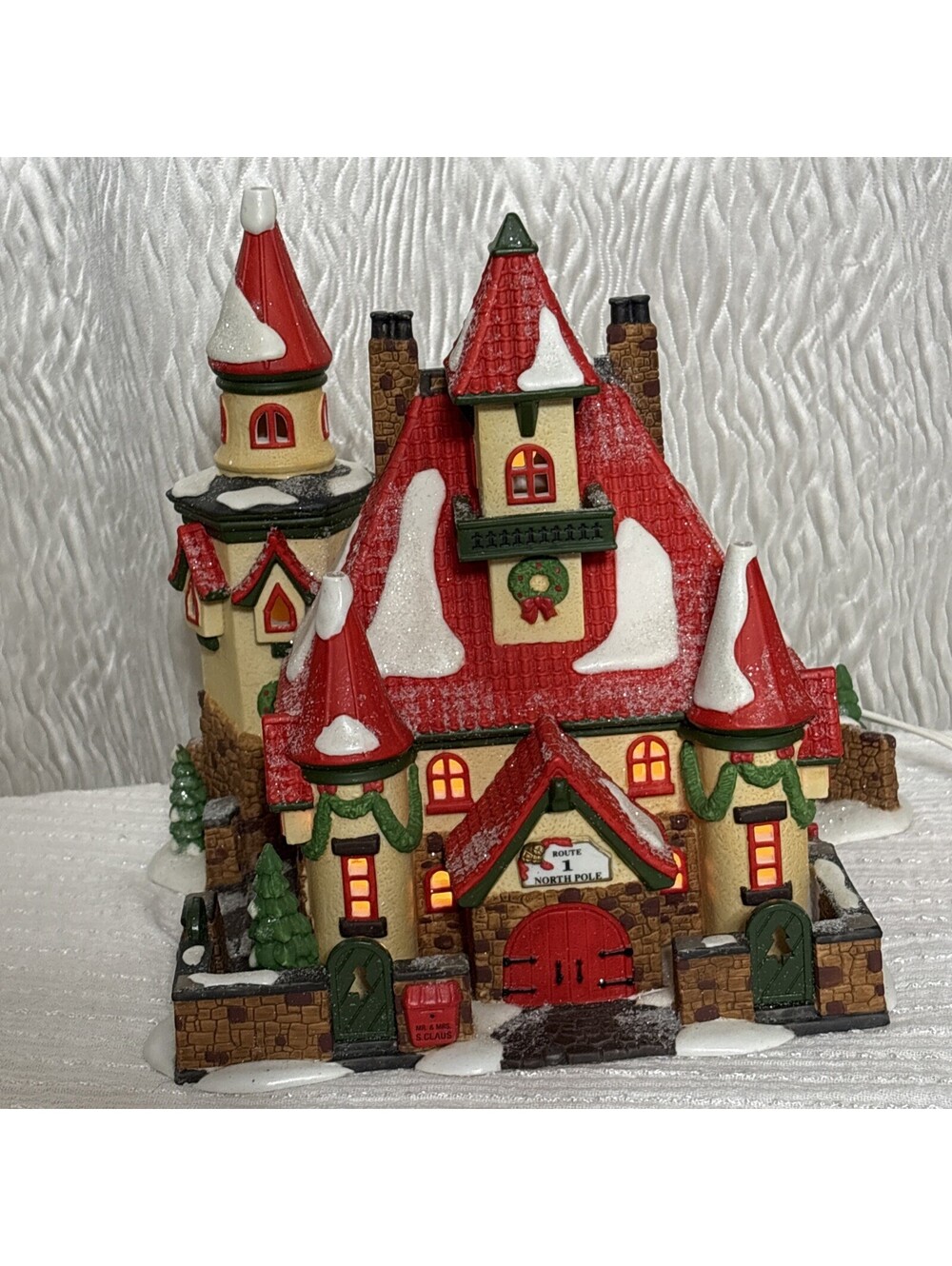 Dept 56 North Pole - Route 1 North Pole Home of Mr. & Mrs. Claus Lighted House